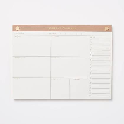 52 Page Special Rule Weekly Tear Off Planner 10" x 7.5" Mauve - Threshold™: Journal, Notebook, Office Supplies, Stationery