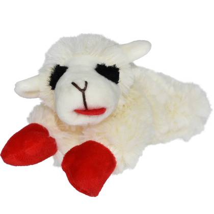 Multipet Mini Lamb Chop Dog Toy - 6": Squeaks, All Pet Lifestages
