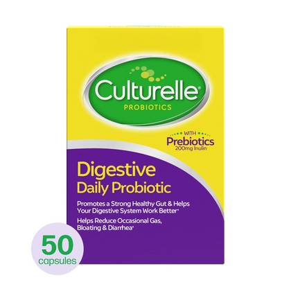 Culturelle Digestive Health 10 Billion CFUs Daily Probiotic Capsules for Men and Women - 50ct