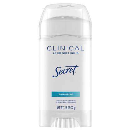 Secret Clinical Strength Soft Solid Antiperspirant and Deodorant, Waterproof, 2.6 oz