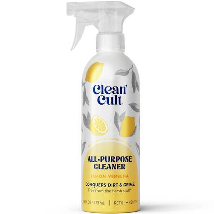 Clean Cult All Purpose Cleaner - Refillable Aluminum Bottle - Lemon Verbena - 16 fl oz: Paraben-Free