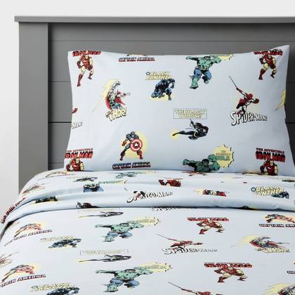 Twin Marvel Characters Kids' Sheet Set - The Marvel Collection by Pillowfort™