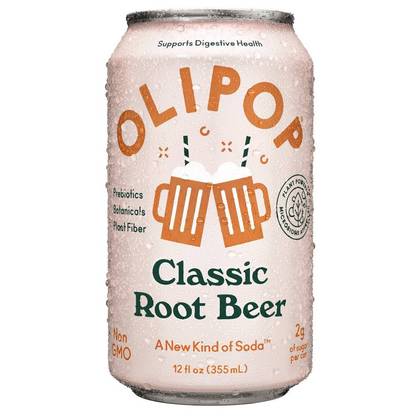OLIPOP Classic Root Beer Prebiotic Soda - 12 fl oz Can