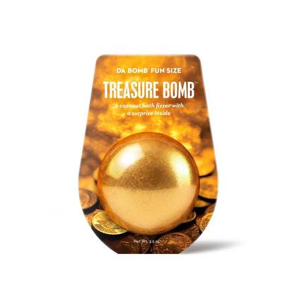 Da Bomb Bath Fizzers Treasure Bath Bomb - 3.5oz: Coconut Scent, Paraben-Free, Sulfate-Free, Normal Skin