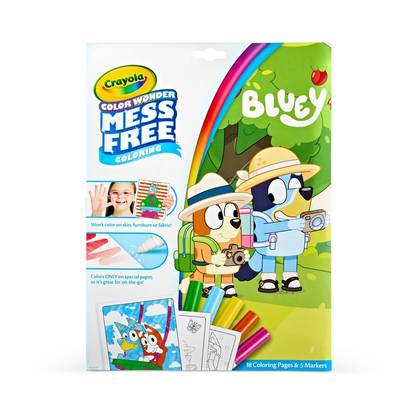 Crayola Color Wonder Mess Free Coloring Pages with Markers - Bluey: Non-Toxic, Creative Thinking, Kids, 18 Pages