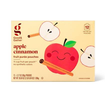 Good & Gather Apple Cinnamon Fruit Puree Applesauce Pouches - 12ct - Good & Gather™