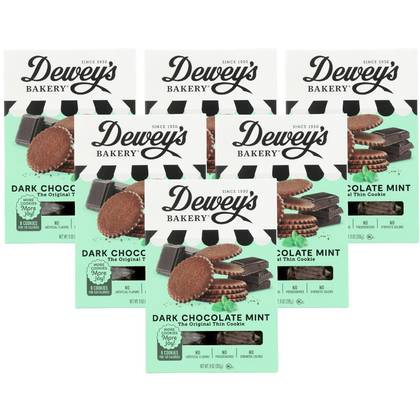 Deweys Bakery Dark Chocolate Mint Cookie Thins - Case of 6/9 oz