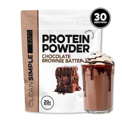 Clean Simple Eats Protein Powder - Chocolate Brownie Batter - Whey Protein Isolate - 36oz/30 Servings
