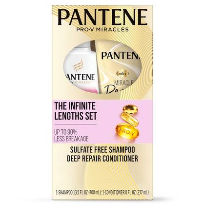 Pantene Lengths Shampoo & Deep Conditioner Dual Pack - 21.5 fl oz/2pk: For Dry & Coarse Hair, Contains Biotin & Collagen, Tropical Scent