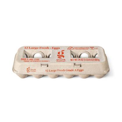 Grade A Large Eggs - 12ct - Good & Gather™ (Packaging May Vary)