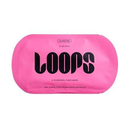 LOOPS Double Take Glow Mask - 1.058oz: Basic Cleansing, Hydrating, Paraben-Free, Sheet Form