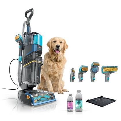 Shark CarpetXpert HairPro StainStriker Upright Carpet, Area Rug & Upholstery Cleaner Vacuum EX301TGT HEPA Gray
