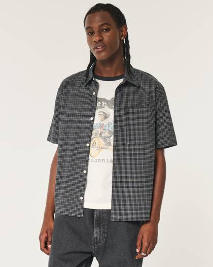 Boxy Crop Short-Sleeve Shirt