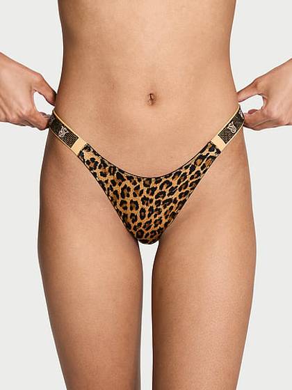 Logo Shine Strap Brazilian Panty