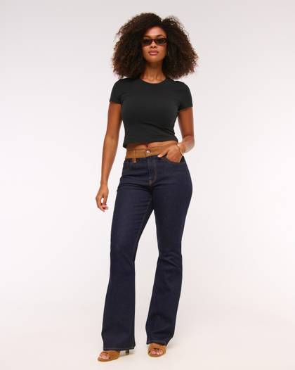 Curve Love Mid Rise Bootcut Vegan Suede WaistbandJean