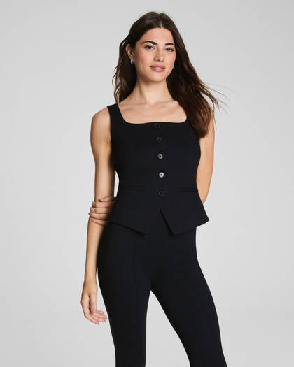 SPANX® Ponte Tailored Vest | Classic Black - Black