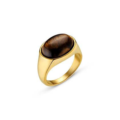 Semi-Precious Tiger's Eye Statement Ring