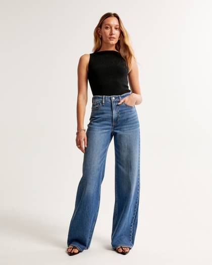 High Rise Wide Leg Jean