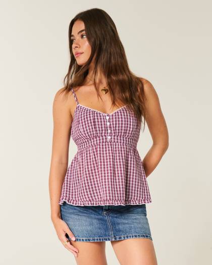 Low-Rise Studded Denim Mini Skort