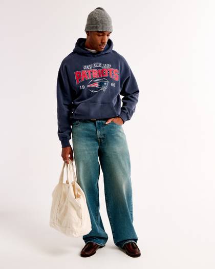 New England Patriots Graphic Popover Hoodie
