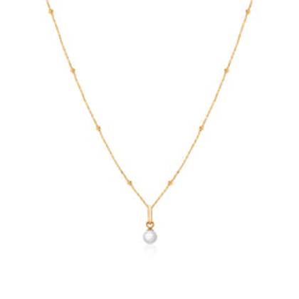 Mini Pearl Necklace (Gold)