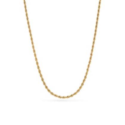 Small Rope Chain Necklace (Gold)