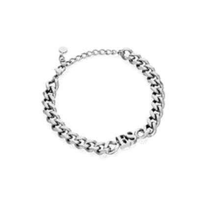 Initial Curb Bracelet (Silver)