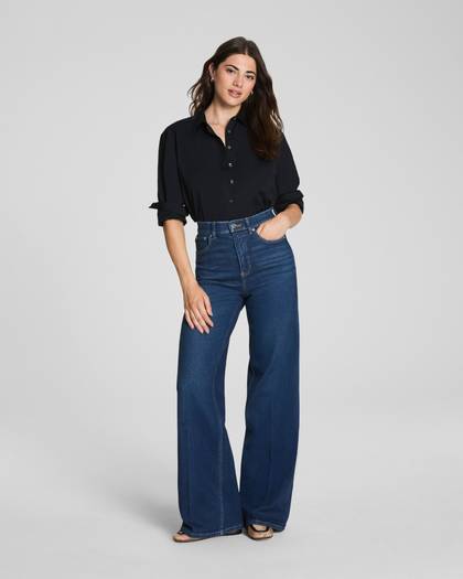 SPANXshape™ Authentic 360 Wide Leg Jeans | Adriatic Blue - Blue