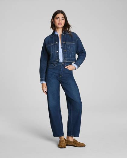 SPANXshape® Authentic 360 Barrel Leg Jeans | Adriatic Blue - Blue
