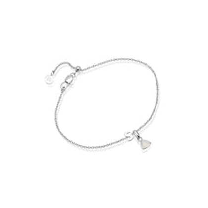 Birthstone & Made Mine Letter Bracelet (Silver)