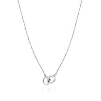 Interlinked Crystal Necklace (Silver)