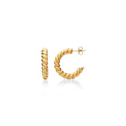 Large Twisted Hoops (Gold)