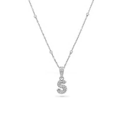 Bubble Initial Necklace (Silver)