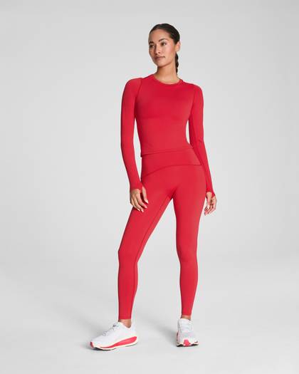 SPANXshape™ Booty Boost® Full-Length Leggings with SecretSweat Tech | Spanx Red - Red