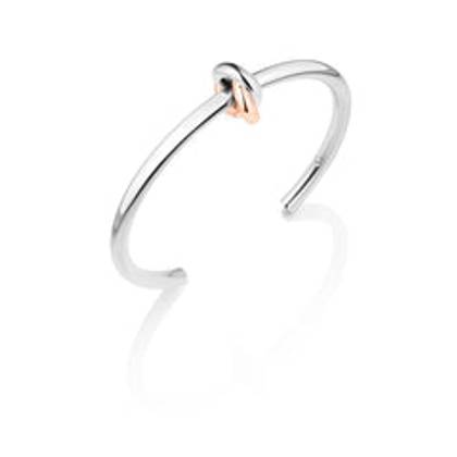 Knot Bangle (Silver/Rose)