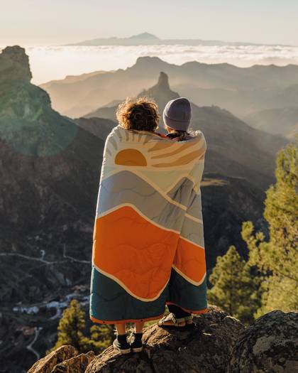 Cabin Sherpa Blanket - Cornflower