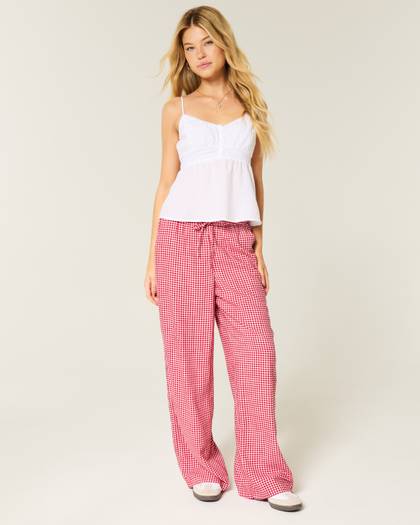 Pull-On Slub Pants