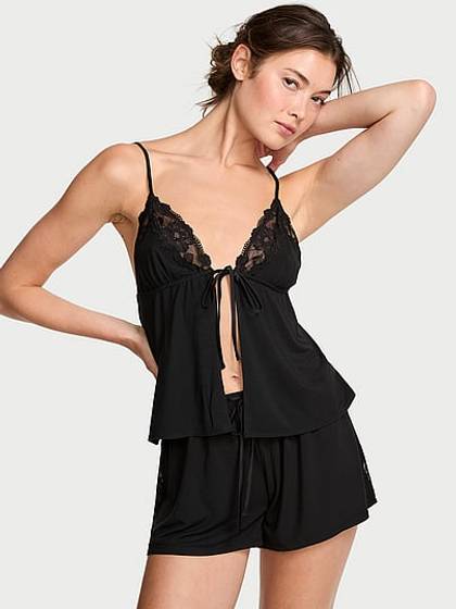 SoSoft™ Modal Lace-Trim Flyaway Cami Set