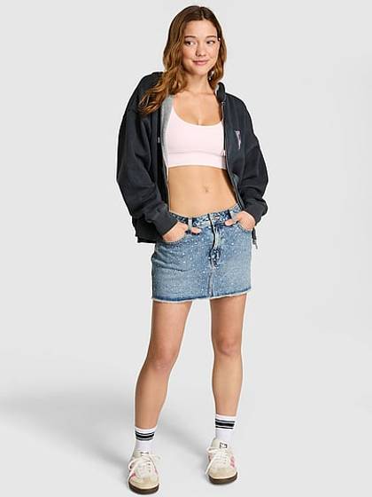 Denim by PINK Mid-Rise Jean Skirt