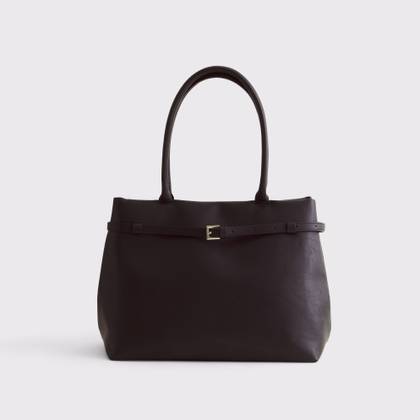 Modern Belted City Tote Bag