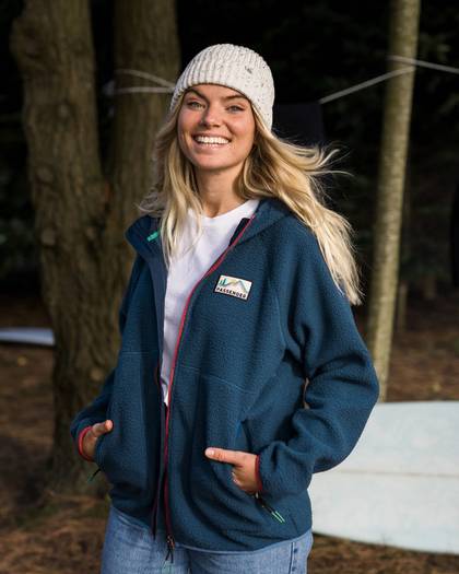 North Coast Full Zip Sherpa Fleece - Dark Denim