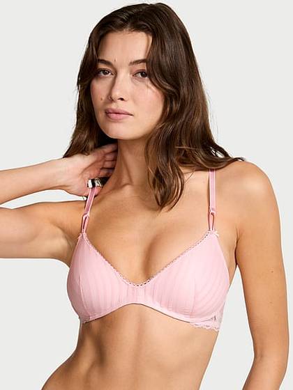 Sexy Tee Sheer Heritage Stripe Wireless Push-Up Bra
