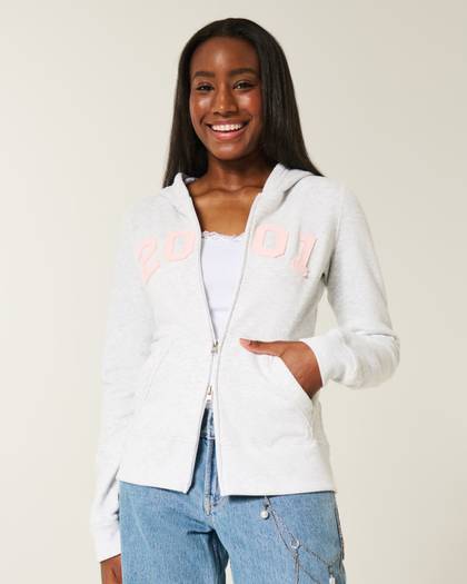 Slim 2001 Graphic Zip-Up Hoodie