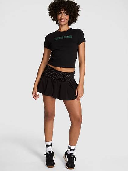 All-Day Cotton™ Foldover Pleated Skort