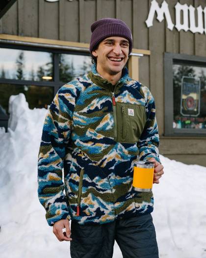 Offroad Sherpa 1/2 Zip Fleece - Mount Scenic Khaki