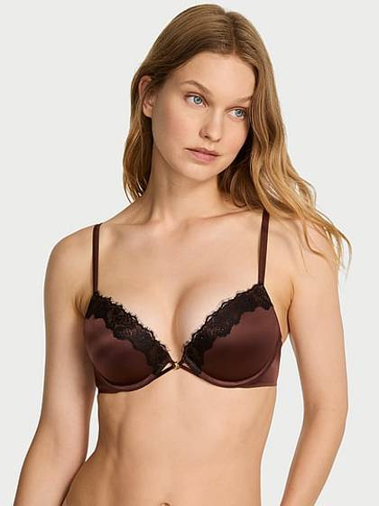Smooth Lace-Trim Push-Up Bra