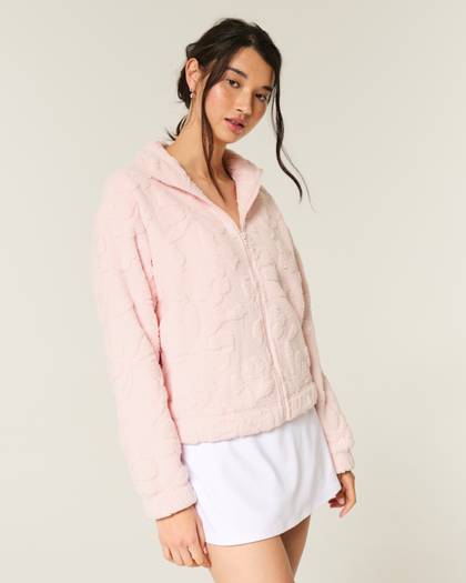 Gilly Hicks Sherpa Zip-Up Sweatshirt