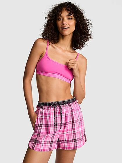 Boyfriend Flannel Boxer Pajama Shorts
