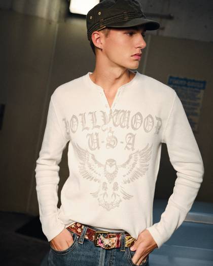 Hollywood Graphic Thermal Henley