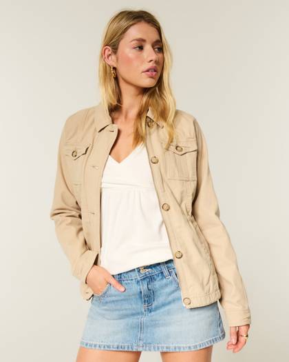 Twill Y2K Military Jacket